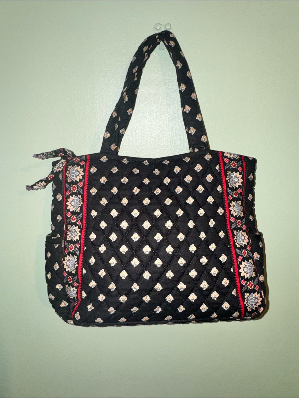 Vera Bradley Small Tote Bag  Retired Pattern Classic Black